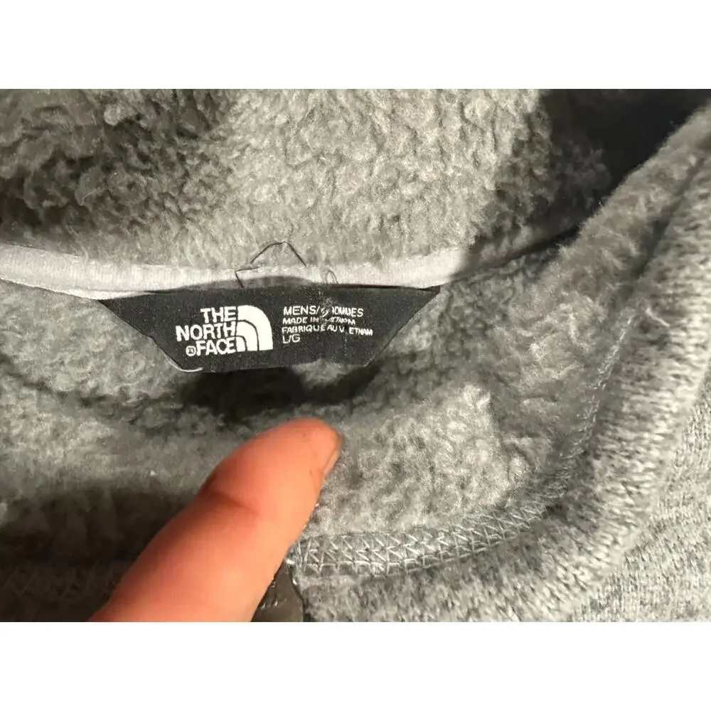 The North Face Men's Large Grey Heather Sweater Fleece Jacket outdoor gorpcore